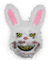 Gruselige Hase Killer Halloween Blutige Kaninchen Maske Realistisches Horror, Maske für Halloween Kostüm Karnevalsparty Cosplay Maskerade Hochwertiges Kunststoff, Atmungsaktiv, Universalgröße