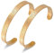 VASSAGO Ayatul Kursi Armband für Frauen Männer Muslim Koran Allah Offene Bracelet Arabische Kalligraphie Manschette Islam Eid Islamischer Schmuck Geschenke (Gold Ayatul Kursi Armband-2 Stück)