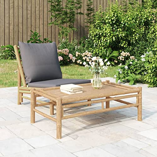 Rantry Table basse de jardin en bambou 100 x 55 x 33 cm, console d'appoint pour salon latéral, thé, café, canapé, salon meuble, canapé modulaire d'extérieur