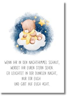 BastelLama - Postkarte Grußkarte Kondolenzkarte Abschied, Trauer, Trost, Kondolenz Sternenkind