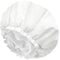 Waterproof Lined Shower Cap Large Bathing Cap Double Layer Shower Cap Reusable Bath Cap Extra Large Shower Bonnet Bath Hair Hat Hair Protection Cap White