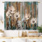Laifzere Küchenvorhänge, Holz, Scheune, klein, kurz, rustikal, Schmetterling, Landhausstil, Frühling, Badezimmer, Vorhänge, Behandlung, Etagenvorhänge, 2 Paneele (70 x 99 cm)