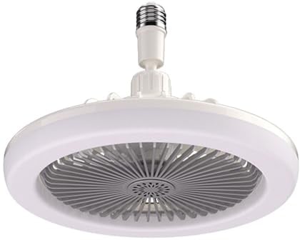 MiOYOOW Deckenventilator Leuchte, 2-in-1 LED Deckenventilator mit Beleuchtung LED Deckenventilator mit Universellem E27 Spiralkopf für Schlafzimmer, Wohnzimmer, Küche, Esszimmer