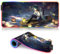 Keyboard Mice Pad Genshin Impact Xiao LED XXL Large Desk Pad ROG Extended Large Mat Desk Pad (90x40x0.3) cm Ideal for Large Mouse Pad and Desk Mats on Top of Desks