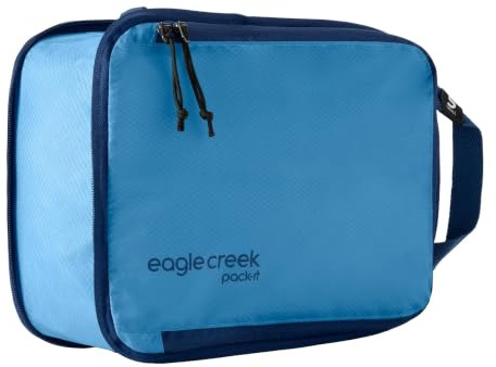 Eagle Creek Pack-It Isolate Kompressionspackwürfel S Blau | Extra starke Kompressionsreißverschlüsse, waschmaschinenfest und wasserabweisend, für T-Shirts und Shorts