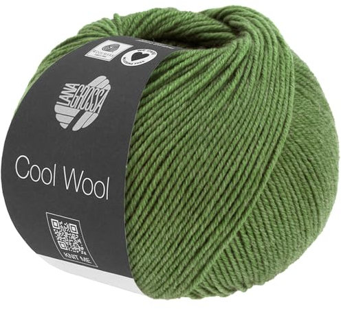 LANA GROSSA Cool Wool Melange | Extrafeine Merinowolle waschmaschinenfest und filzfrei | Handstrickgarn aus 100% Schurwolle (Merino extrafein) | 50g Wolle zum Stricken & Häkeln | 160m Garn FB 1434