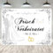 Hochzeit Deko Frisch Verheiratet Girlande - Hochzeitsdeko Just Married Banner Mr & Mrs Hochzeitsbanner Hintergrund, Tür Garten Dekoration Türdeko für Hochzeit Standesamt Brautpaar 110 x 150