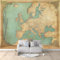 Carte Du Monde Rétro Papier Peint Panoramique 300x210 cm Marron Vert Papier Peint Mural Enfants Enfants Salon Chambre Papier Peint Peintures Murales Décor À La Maison