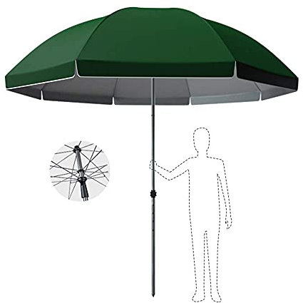 HUIBBGO Sombrilla Grande para Exteriores, sombrilla Comercial, sombrilla de jardín, sombrilla y Resistente a la Lluvia Dos en uno, diámetro de 3,4 m, Adecuada para Playa, terraza y Patio