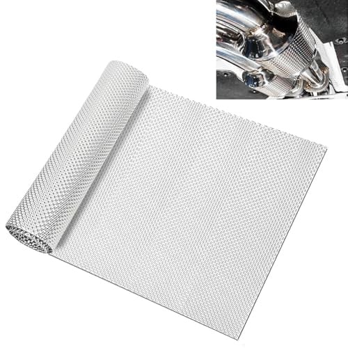 Yizhet Aluminium Hitzeschutzblech, Geprägte Heizmatte für Autos | Motorsport, Hochwertiger Hitzeschutz bis 650°C, Flexibel, Leicht, Langlebig und Korrosionsbeständig