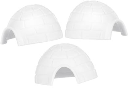 JECOMPRIS 3stücke Miniatur Eishaus Modelle Lebensechte Arctic Figuren Simulierte Eishaus Dekoration Für Puppenhaus Und Mikrolandschaften