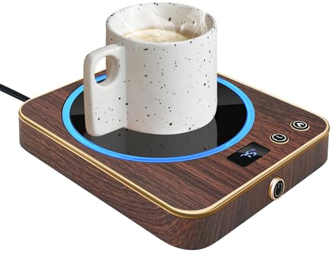 Elektrischer Kaffeewärmer, Kaffetasse Warmhaltend, Kaffeetassenwärme, Schreibtisch Tassenwärmer, 3 Temperaturstufen, Tassenwärmer mit 1-12H Timerfunktion für Tee, Kaffee, Milch im Büro und zu Hause