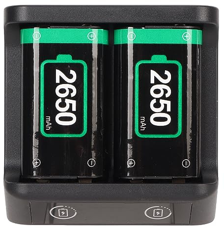 Denash Effizienter Controller - mit Ladegerät für - 2 X 2650 MAh Wiederaufladbare Batterien, LED Display, Kompatibel mit One Controller, Ideal für Gaming Enthusiasten