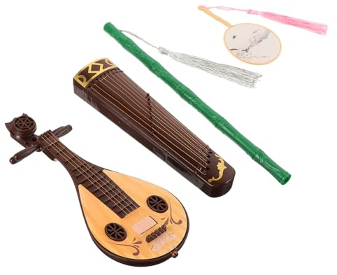TOYANDONA 4 Stück Teiliges Miniatur Antike Musikinstrumente aus Dekorative Puppenhaus Zubehör Handwerkliche Verarbeitung Farblich Sortiert Geeignet für Puppendekoration Zufällige Farbe