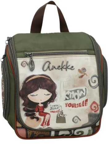 Anekke | Trousse de Toilette Femme Muse | Trousse de Voyage Femme Grand Format en Polyester avec Attache | 21 x 24 x 8 cm | Multicolore