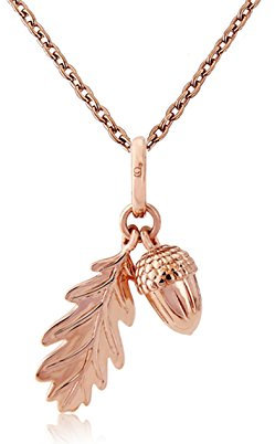 Gemma J ROSE GOLD ACORN AND LEAF PENDANT
