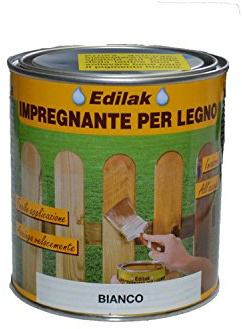 VELECA Impregnante per Legno edilak ml 750 Bianco inodore all'Acqua Bianco