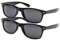 Ciffre 2 er Set EL-Sunprotect® Nerdbrille Brille Nerd Sonnenbrille Hornbrille Way Style Schwarz Smoke Dunkle Glässer