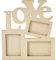 greedeko Bilderrahmen zum bemalen aus Holz “Love” 20x16cm Collage selbst gestalten basteln Natur DIY Bastelbedarf