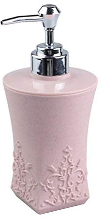 OUNONA 400 ML Kunststoff Seifenspender Lotionspender mit Pumpe aus Edelstahl Nachf¨¹llbarer f¨¹r Badezimmer Hotel K¨¹Che (Rosa)