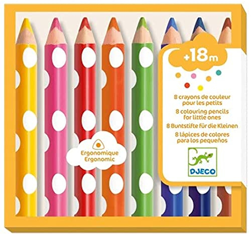 Djeco DJ09004 Die Farben für die Kleinen, gemischt, 8 Stück (1er Pack)