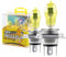 2pcs H4 100w Super Brillant Jaune Lumière 2800K Halogène au Xénon HID Ampoule 12v Voiture Phare Antibrouillard Lampe Remplacement
