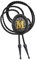 XGALBLA Bolo-Krawatte mit goldenen Initialen von A bis Z in Ellipse Blume Western Cowboy Vintage mit Rindsleder Seil - Silber - Mittel
