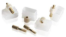 OEHLBACH Pure Lock! - Plastic Caps for Locking HDMI Connectors for TVs, Blu-Ray Players, AV Receivers, Pack of 4