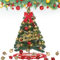GEDEGOOK Árbol de Navidad Pequeño 60CM, Mini Árbol Artificial Con 29 Adornos y Luces LED, Manualidades Navideñas, Verde