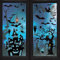 Halloween Fensterbilder, Fensterdeko Selbstklebend, Kinder Halloween Deko Fensterbilder, Spinne Fledermaus Aufkleber Selbstklebende Abnehmbare für Halloween Party 8 Blätter