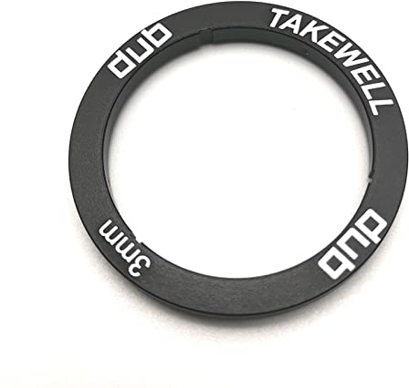 takewell Dub Innenlager-Spacer für SRAM Dub Innenlagereinbau, Aluminium, Schwarz, 1 Stück, Breite: 3 mm. Der Abstandshalter aus Aluminiumlegierung ersetzt den Abstandshalter aus Kunststoff.