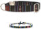 Made by Nami Boho Hundehalsband aus Nylon mit passendem Armband - Versch. Größen kleine & große Hunde - Verstellbar, Atmungsaktiv & Leicht - Premium Hundehalsbänder (XS (22-32 cm), Azteken + Armband)