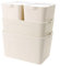RMAN 4er Set Aufbewahrungsbox mit Deckel Aufbewahrungsboxen Ordnungsboxen Kunststoff (Recyceltes PP) 25L/15L/5L Stapelbare Küchen Organizer Spielzeug Organizer mit Griffen für Büro Kinderzimmer Khaki