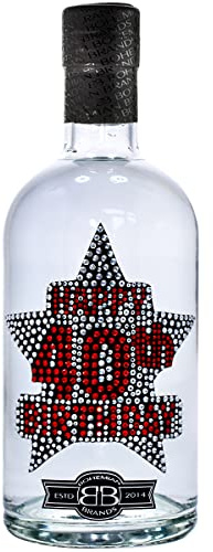 40th Birthday Vodka Gift for Men & Women, Celebrate turning Forty in Style, Ideal for Shots & Cocktails, 37.5% Premium Alcohol by Bohemian Brands, 70cl