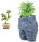 Luqeeg Kreativer Denim-Hosen-Blumentopf, Retro Harz Jeansform Gartenfiguren-Übertopf Ornamenttopf Blumenvasen für Denim-Kleidung Jeans-Übertopf für Zuhause Rasen Hof Garten