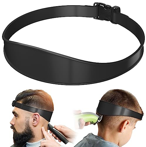 AOMGD Guide de coupe de cheveux réglable et modèle de rasage, système de coupe automatique, rasage et garde une ligne de cheveux propre et droite, outil facile à utiliser, doux et portable (noir)