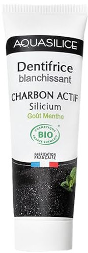 Zahnpasta mit Aktivkohle Bio – 75 ml – Vegan; Cosmos Organic; Cosmebio – Aquasilice