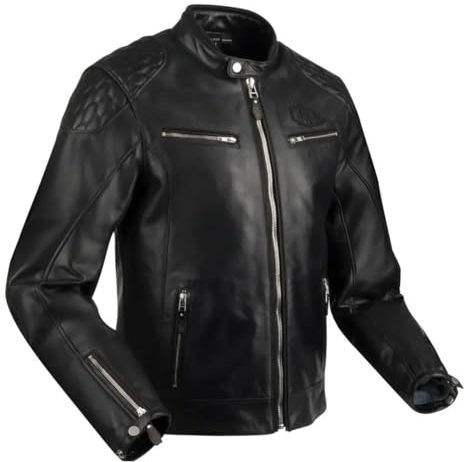 SEGURA, Motorradjacke aus Leder CURTIS Schwarz, M