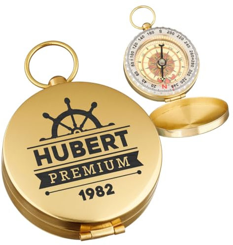 polar-effekt Metall Gold Kompass Outdoor mit Gravur - Vintage Geschenk zum Geburtstag - Navigation zum Jagen und Segeln