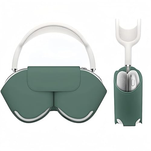 wigmoa SY-K Smart Case kompatibel für Airpods Max 1/2, Schlafmodus kompatibel, Anti-Kratzer und Anti-Staub, tragbare Tragetasche, kompatibel mit Apple Airpod Max, Kopfhörerhülle(Grün)