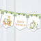Pink Bee Party-Banner für Babypartys, Safari-Thema, Baby Shower, 9 Flaggen