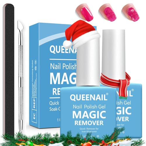 2 Stück Nagellackentferner In 3-6 Minuten, 15ml Gel Nail Polish Remover mit Nagelfeile, Nagelhautschieber, Einfach und Schnell Shellac Entferner für UV Nagellack,Schadet Dem Nagel Nicht