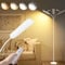 Yikuneng Dimmbar LED Stehlampe Weiß, 18W Super Hell Leselampe Stehlampe mit Fernbedienung | Warmweiss Neutralweiss Kaltweiss | 1800 Lumen Modern Standleuchten für Wohnzimmer Schlafzimmer Büro
