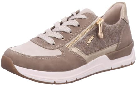 Rieker Damen Low-Top Sneaker 58902, Frauen Halbschuhe, lose Einlage,straßenschuhe,Strassenschuhe,Sportschuhe,Freizeitschuhe,beige (64),43 EU / 9 UK