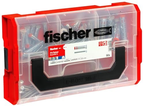 Fischer FixTainer DuoHM, 90 Tasselli per Cavità senza Necessità di Pinza, per Fissaggio di Staffe TV, Pensili su Cartongesso e Pannelli