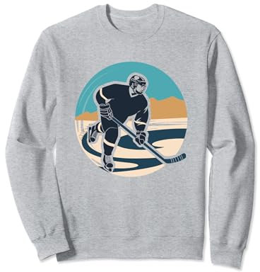 Eishockeyspieler Grafik Eissportler Schlittschuhe Sweatshirt