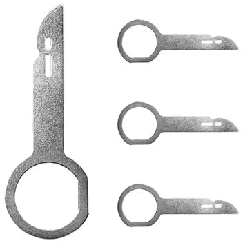 Autoradio Ausbauwerkzeug 4 Stücke Radio Removal Tool Stereo Schlüssel Nützliche Radio Stereo Release Reparatur Radio Removal Tool Zubehör Ausbauwerkzeug KFZ Radio