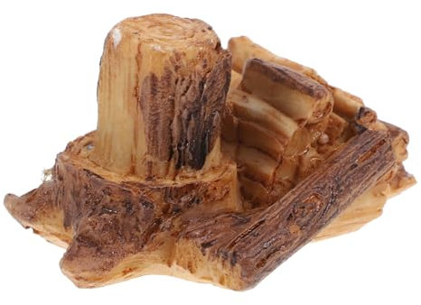 Kisangel Leña Micro Paisaje Troncos De Chimenea En Miniatura Tocón De Árbol En Miniatura Muebles De Chimenea para Casa De Muñecas Accesorios para Muebles De Casa De Muñecas Brown Resina