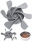 Druuzyl Gamelle Anti-Glouton pour Chien - Bol Ralentisseur de Nourriture Gris avec Insert Découpable, Favorise Digestion Lente et Alimentation Saine