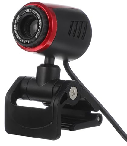 Gatuida USB Webkamera für PC mit Mikrofon, 360° Drehbar, Abs, Driverless | 640 X 480 Auflösung, Cmos Sensor, für Live Streaming und Videomeetings